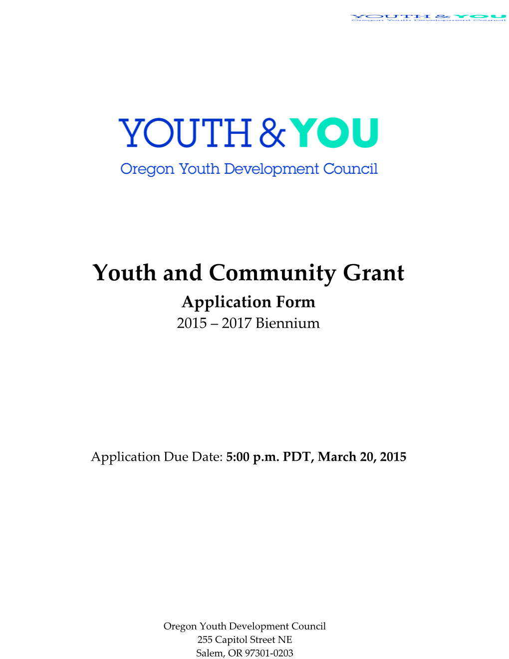 Youth and Community Grant