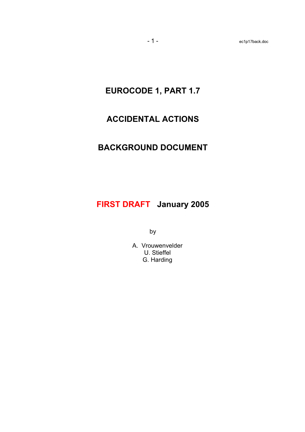 Eurocode 1, Part 1.7
