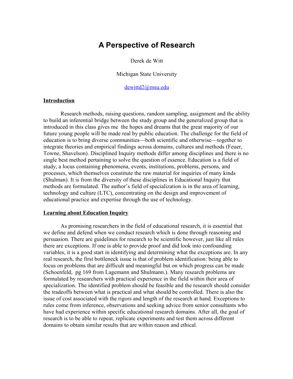 An Integrated View of the Lessons Learned from 930 from the Perspective of My Research Area