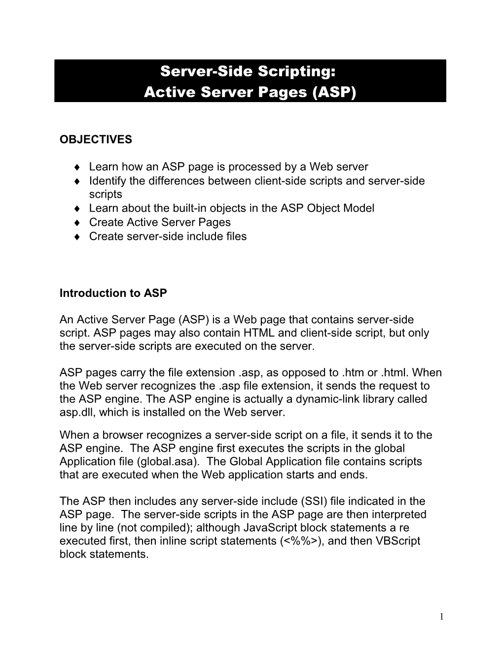 Learn How an ASP Page Is Processed by a Web Server