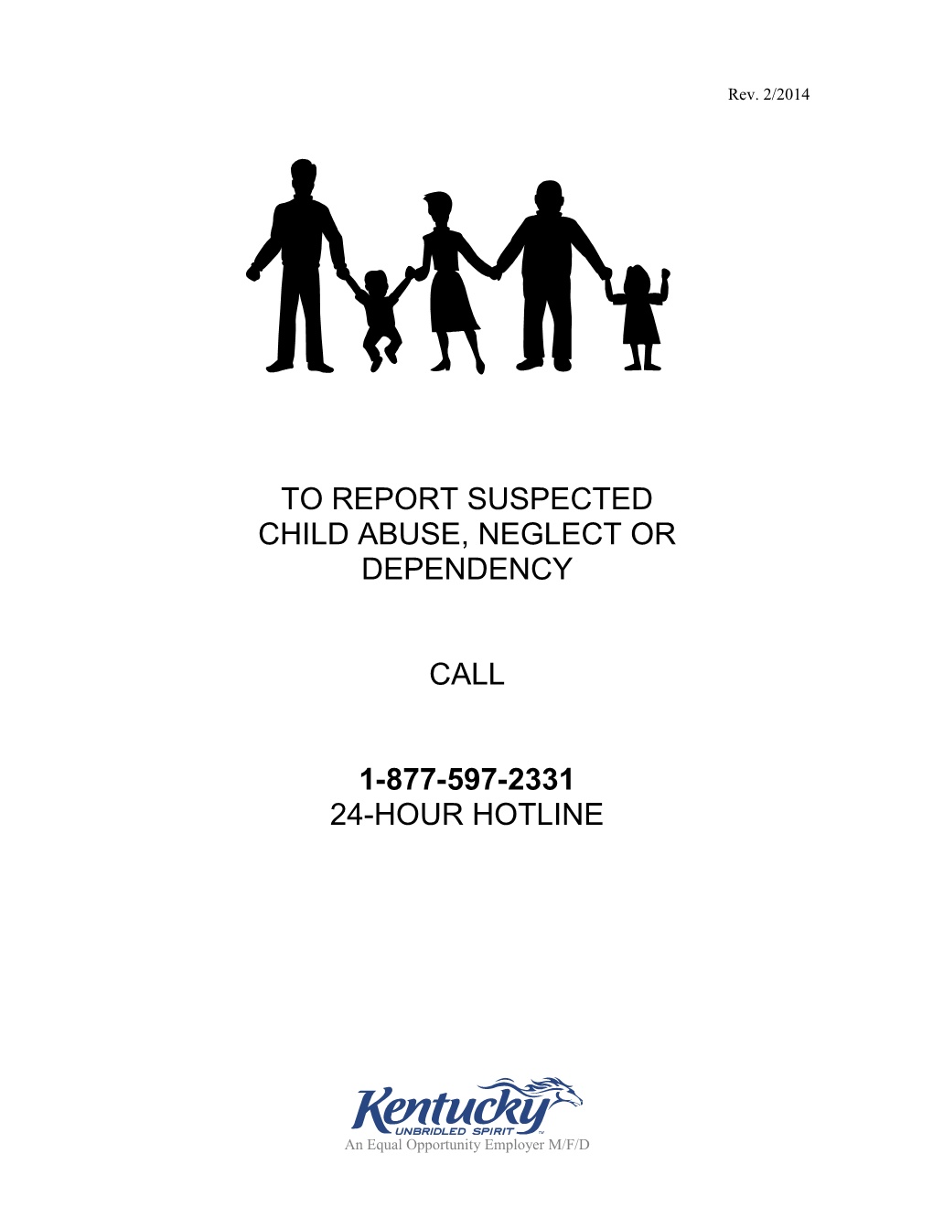 Reporting Child Abuse and Neglect Booklet