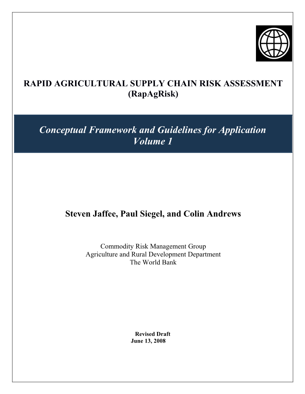 Rapid Agricultural Supply Chain