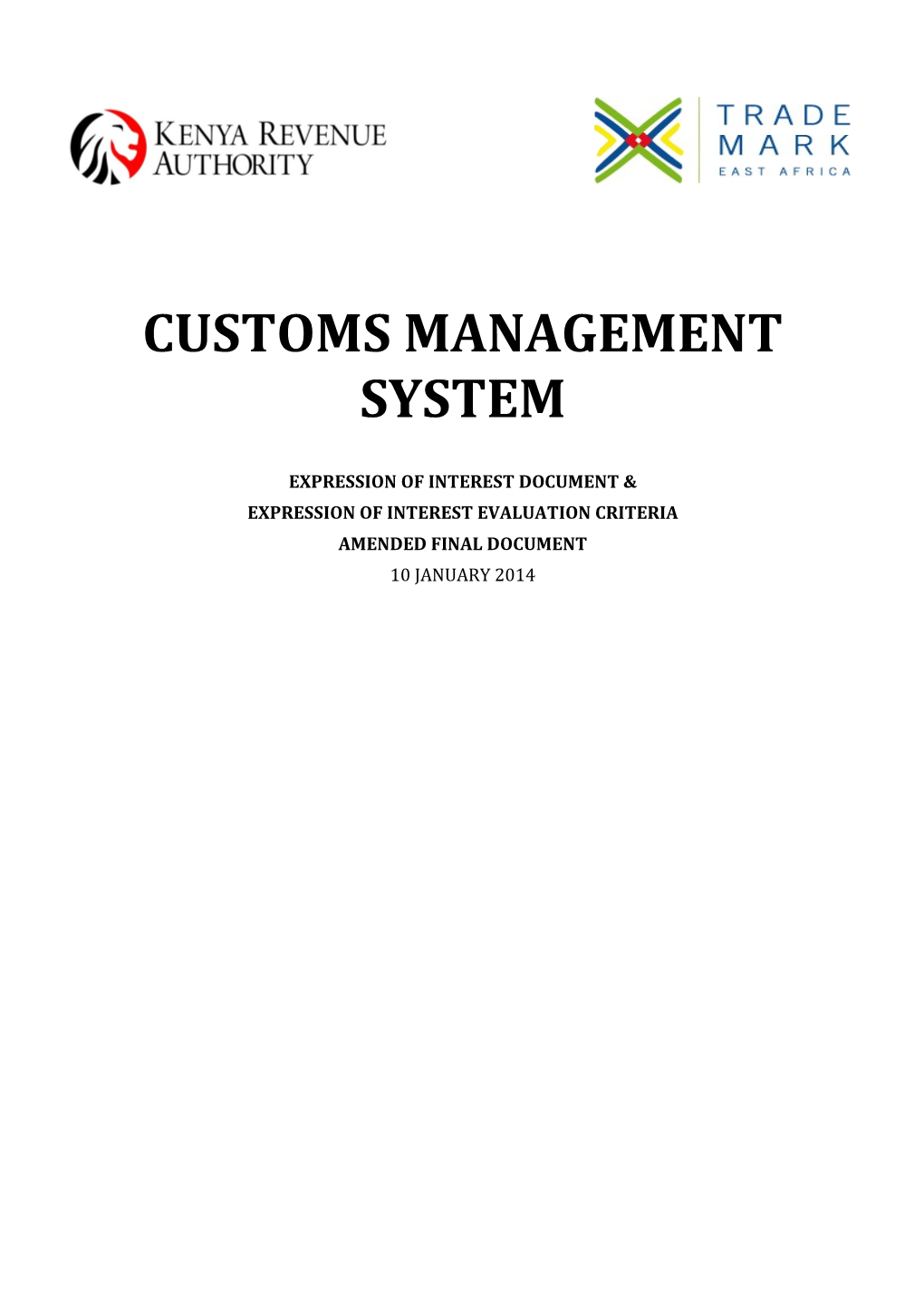 Eoi Integrated Customs Management System and Related Modernisation Services
