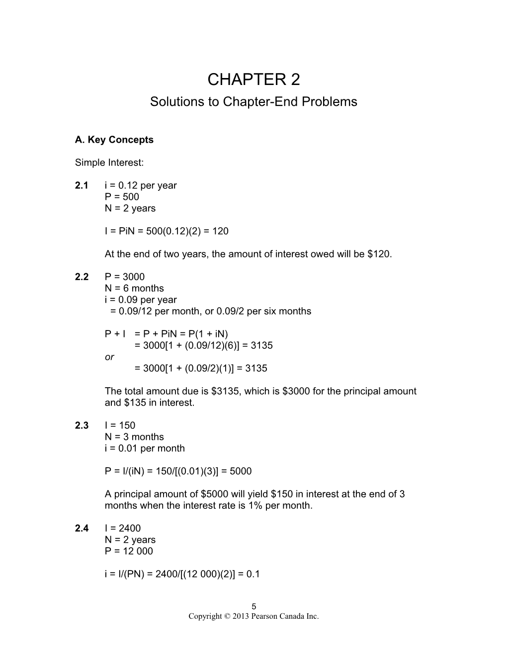 Solutions to Chapter-End Problems
