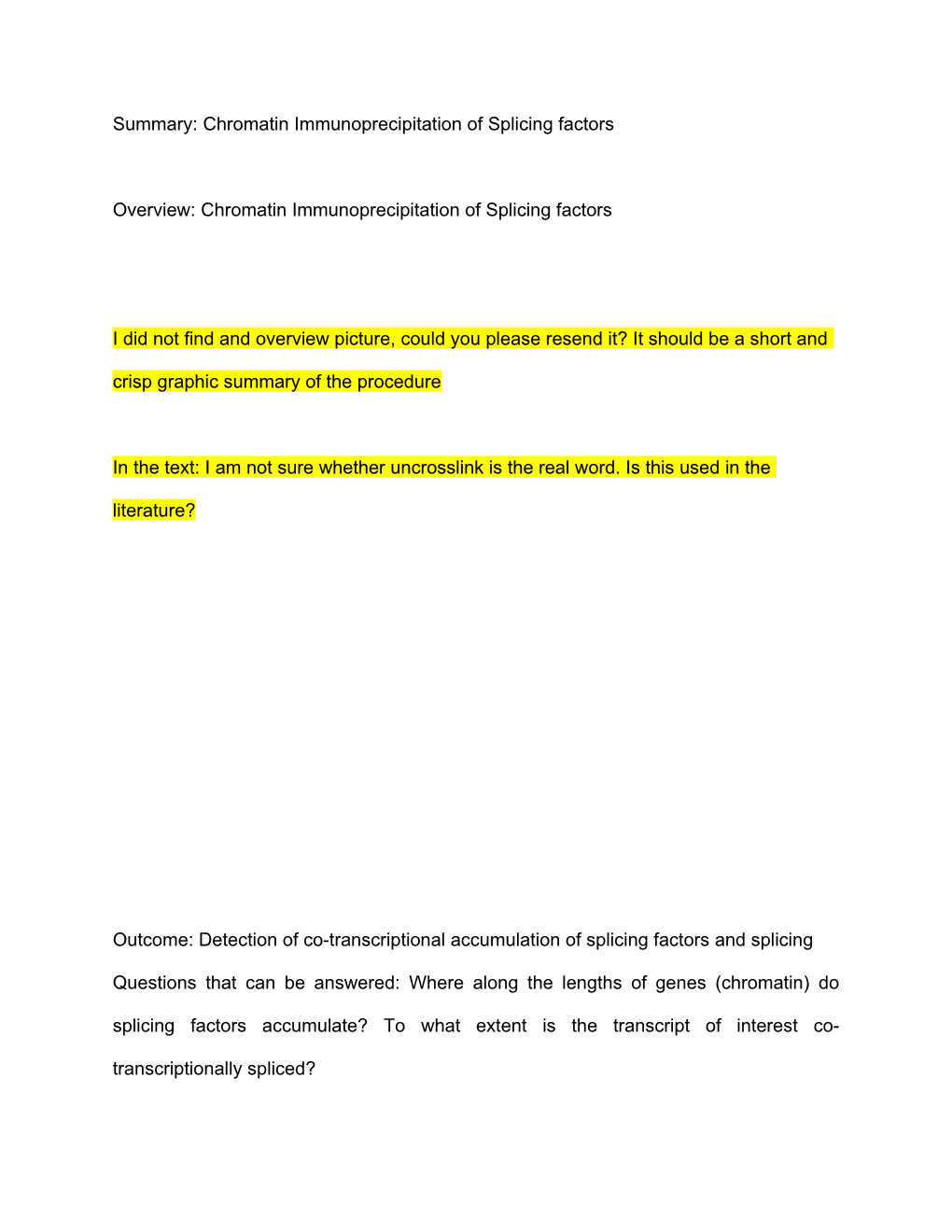 Splicing Factor Chip and Chrip: Detection of Splicing and Splicing Factors at Genes By