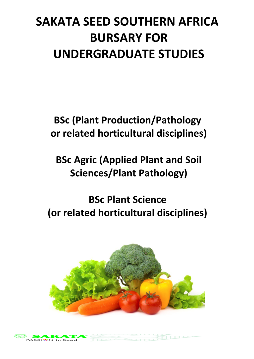 Bsc (Plant Production/Pathology