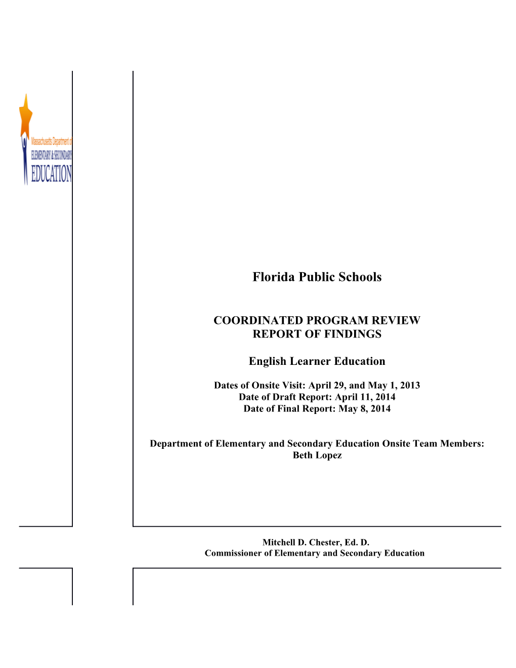 Florida Public Schools CPR Final Report 2012-2013