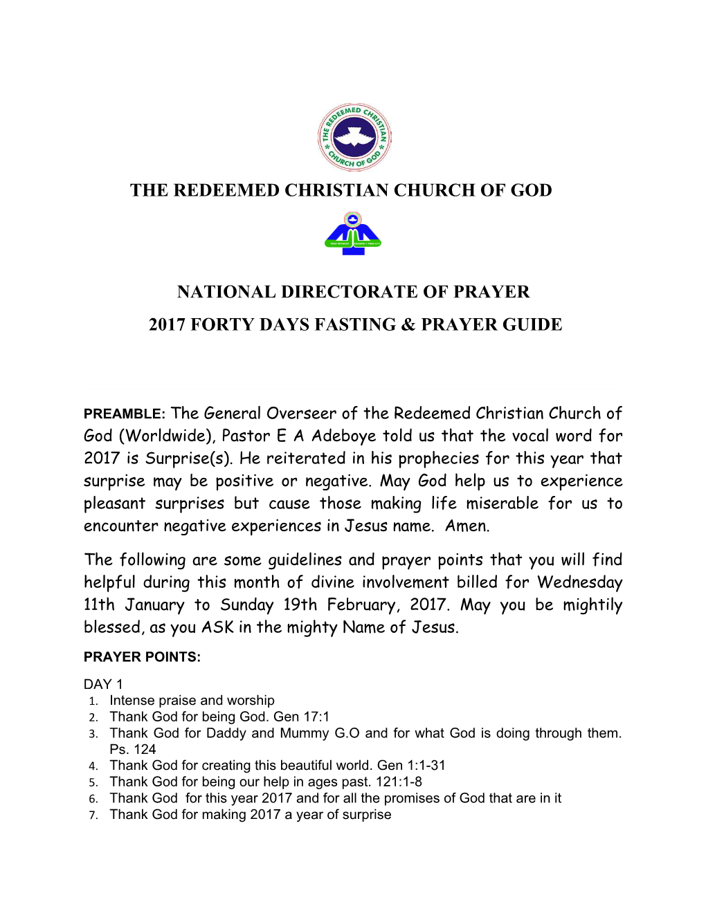 2017Forty Days Fasting & Prayer Guide