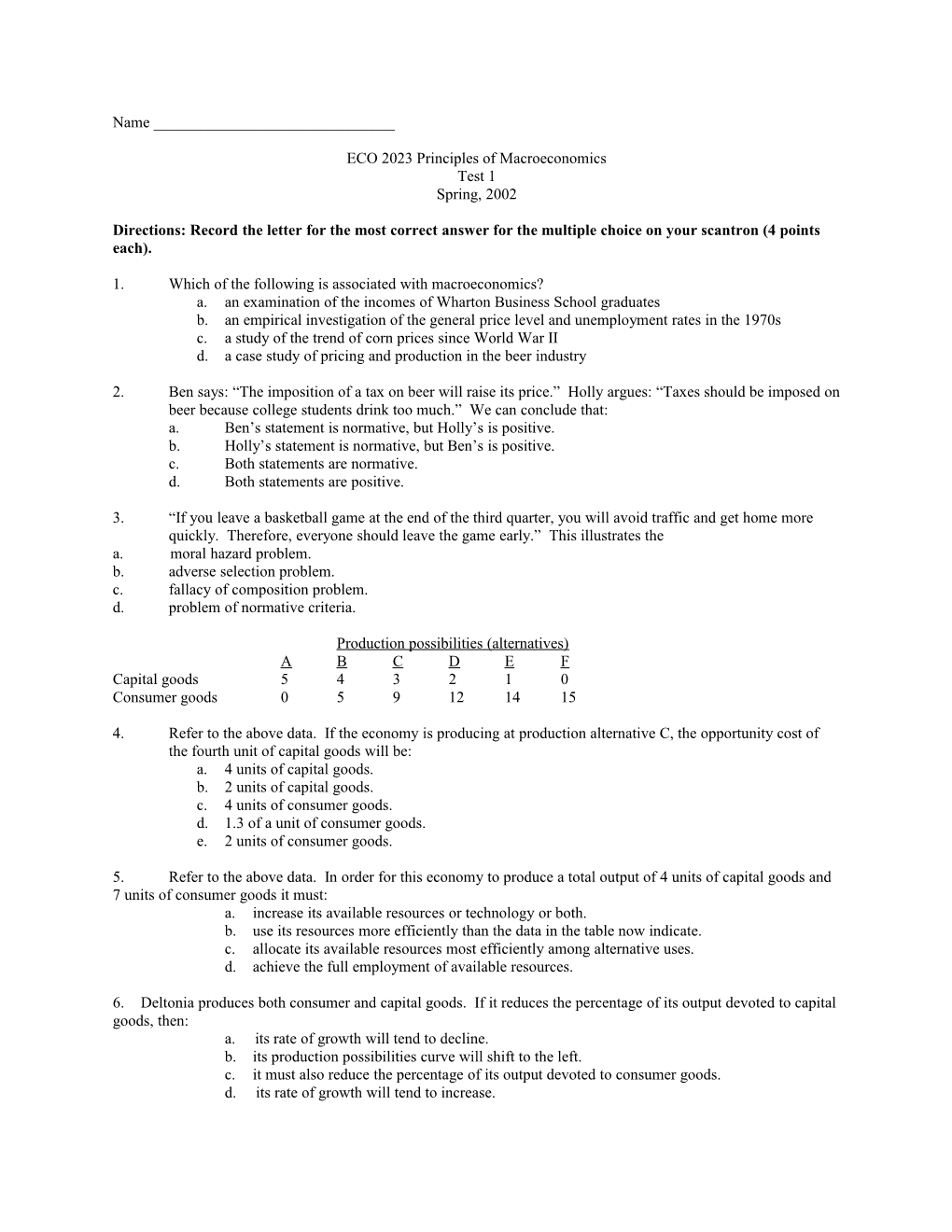 1.Which of the Following Is Associated with Macroeconomics?