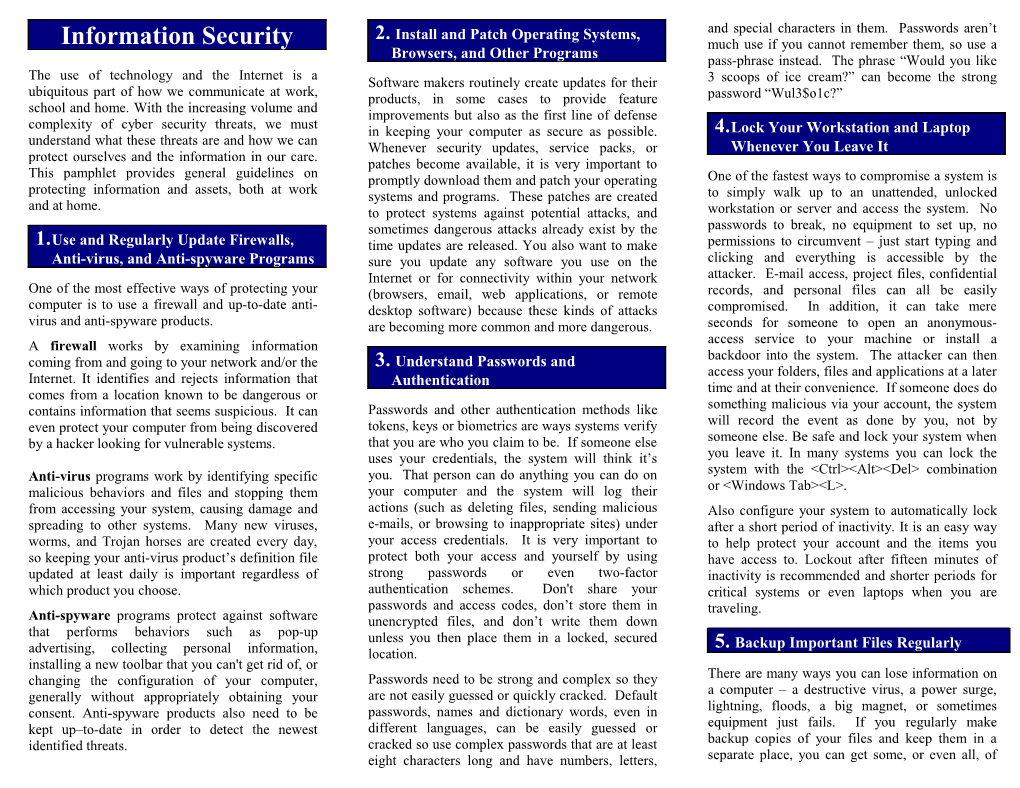 Information Security Flyer