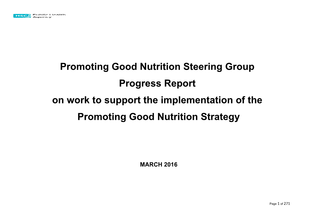 Promoting Good Nutrition Steering Group