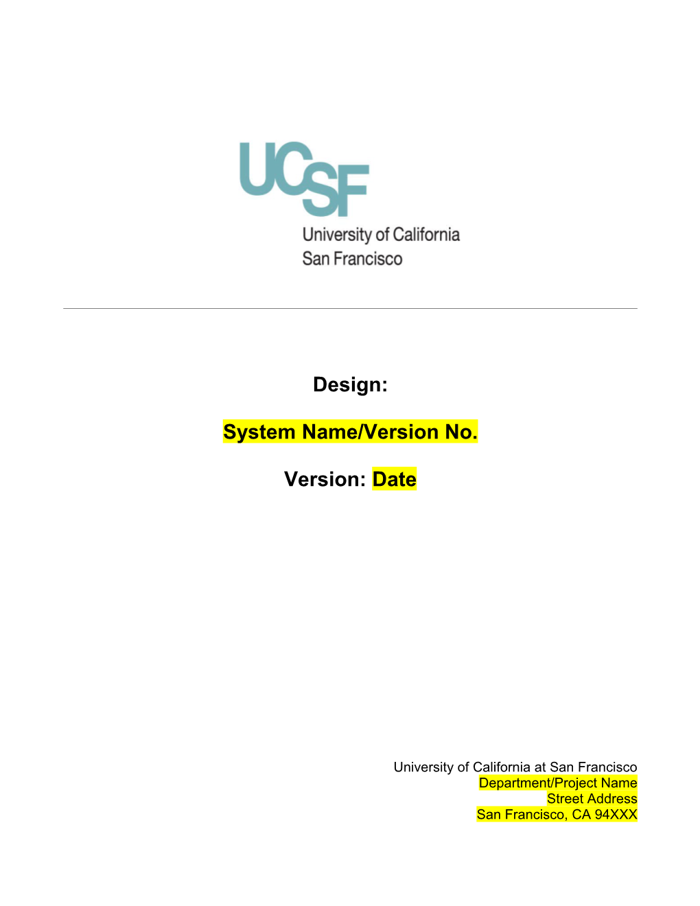 System Name/Version No