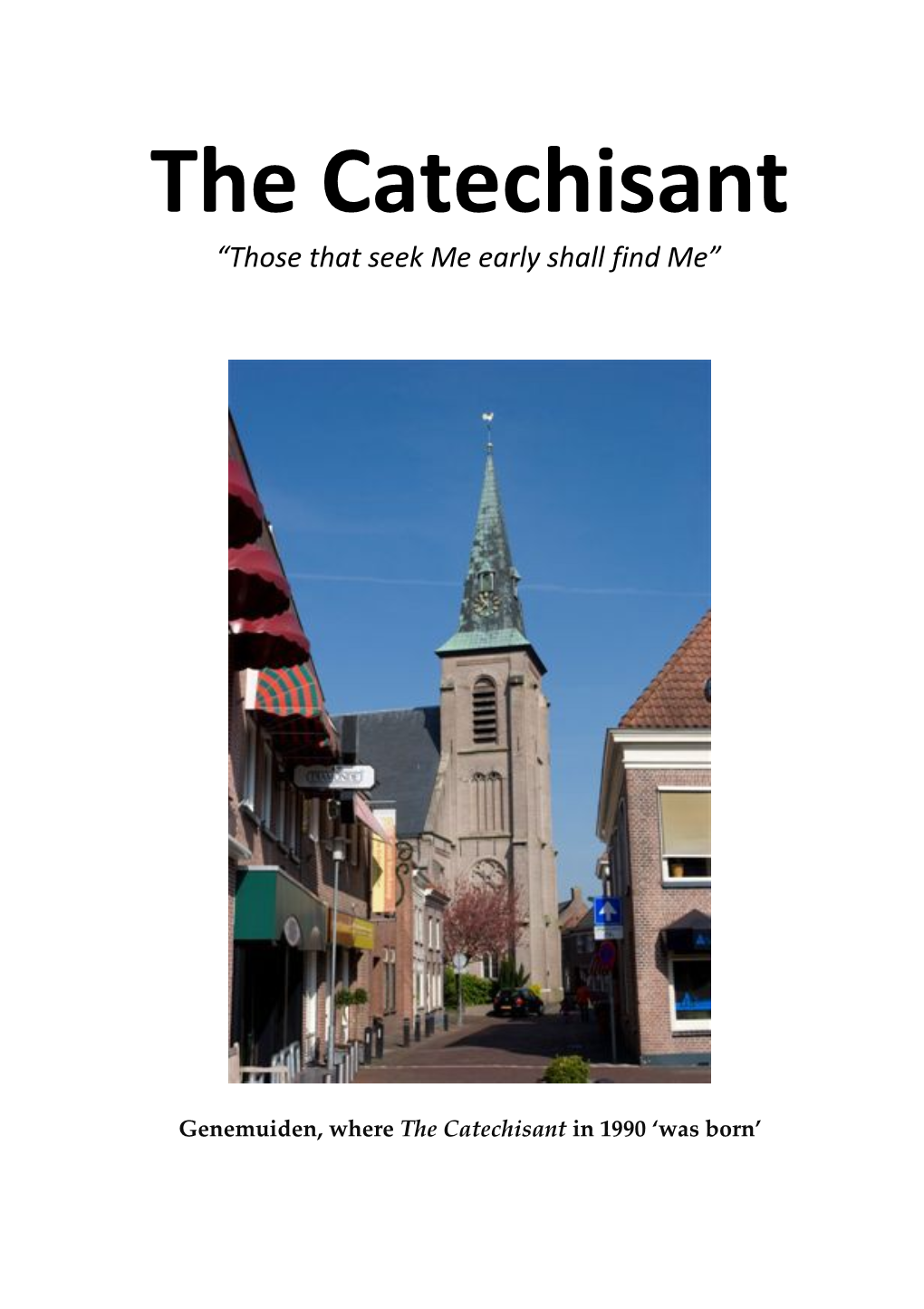 Genemuiden, Wherethe Catechisant in 1990 Was Born