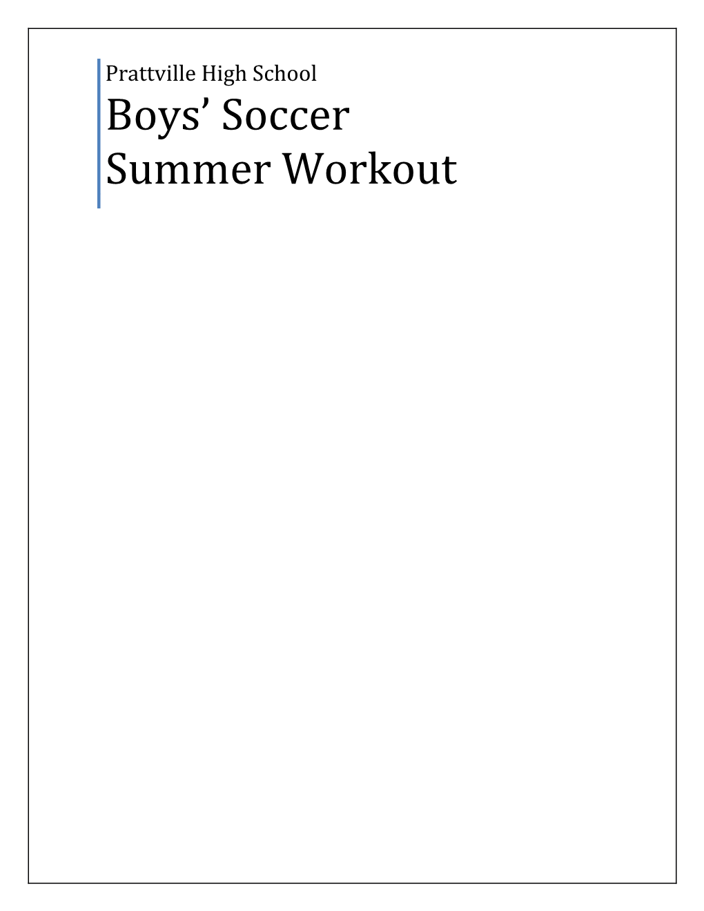 Women S Soccer Summer Workout