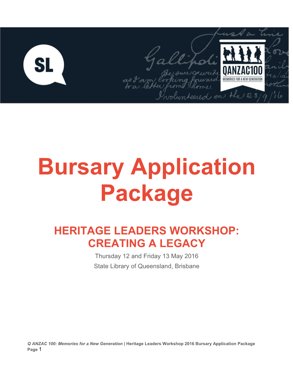 Heritage Leaders Workshop: Creatinga Legacy