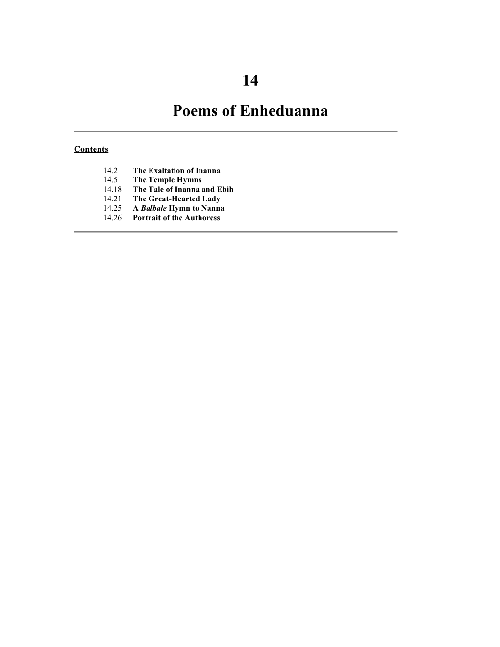 Poems of Enheduanna