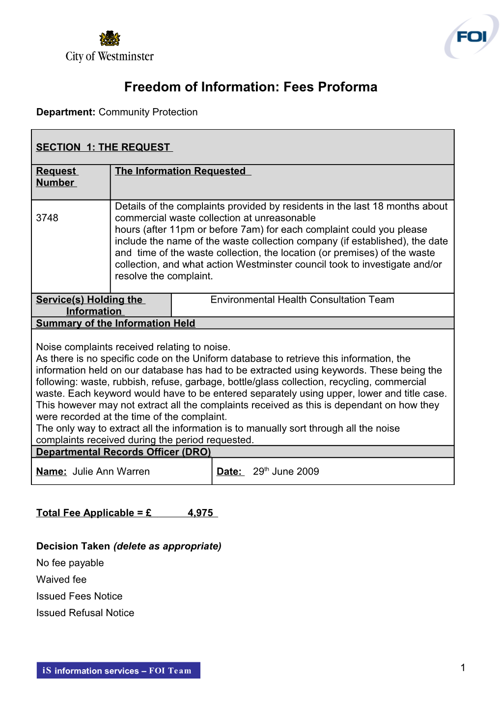 Handling Vexatious and Repeated Requests Under Foie Request