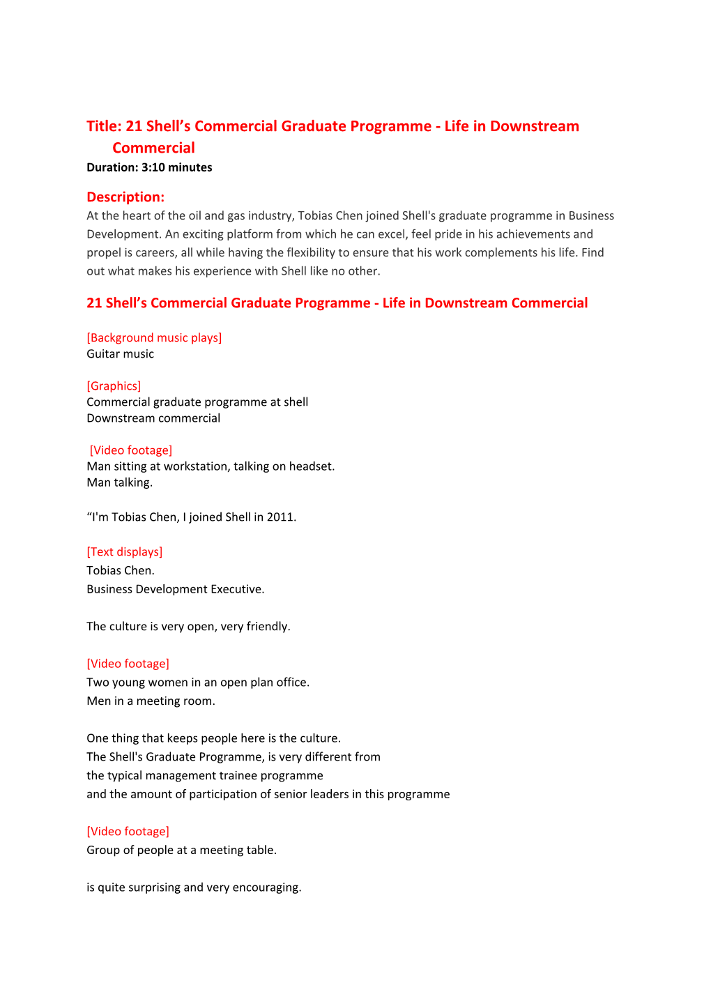 21 Shell's Commercial Graduate Programme - Life in Downstream Commercial