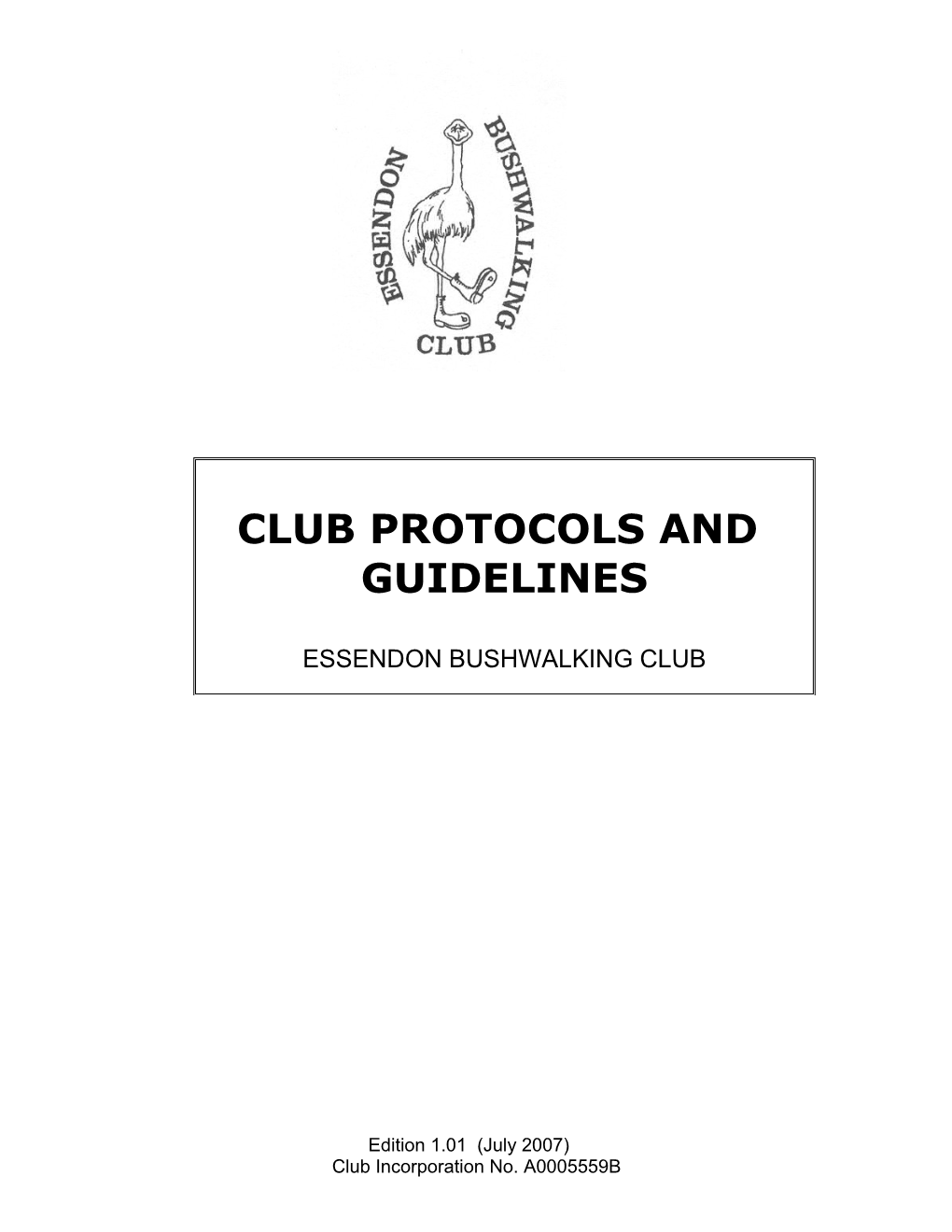 Essendon Bushwalking Club Protocols & Guidelines Page 1 of 13