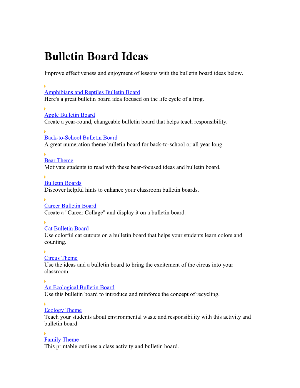 Bulletin Board Ideas