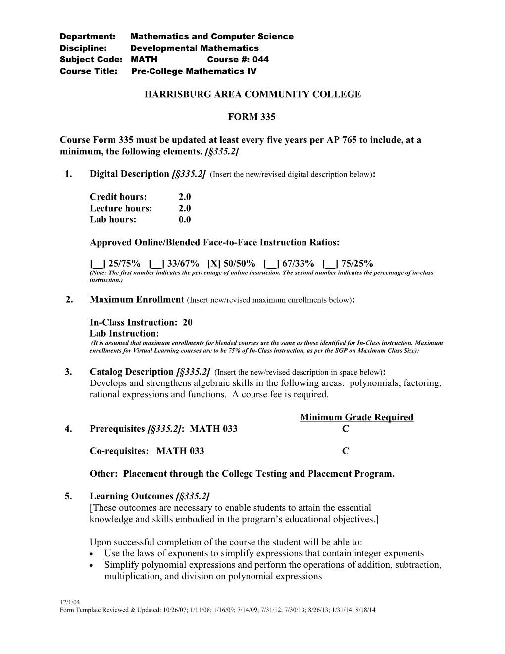 Department:Mathematics and Computer Science