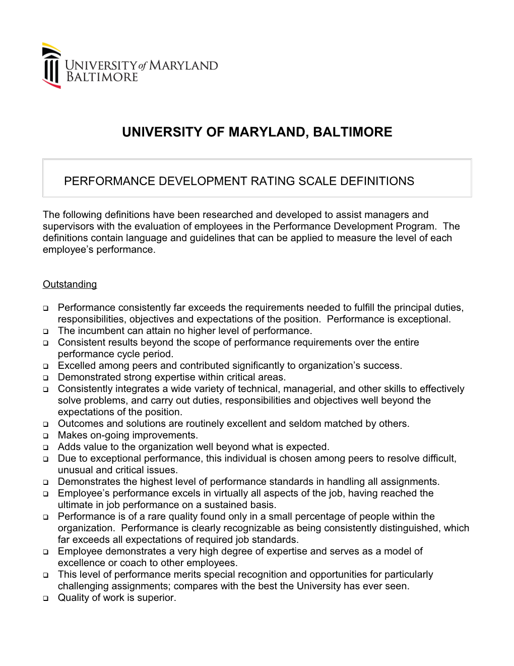 Rating Scale Definition