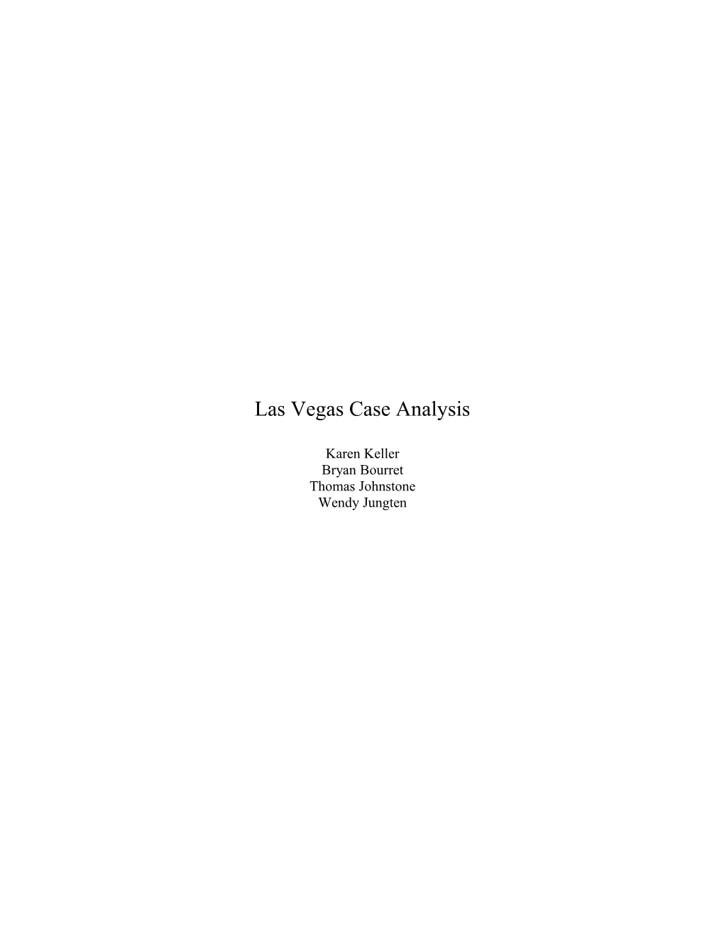 Las Vegas Case Analysis