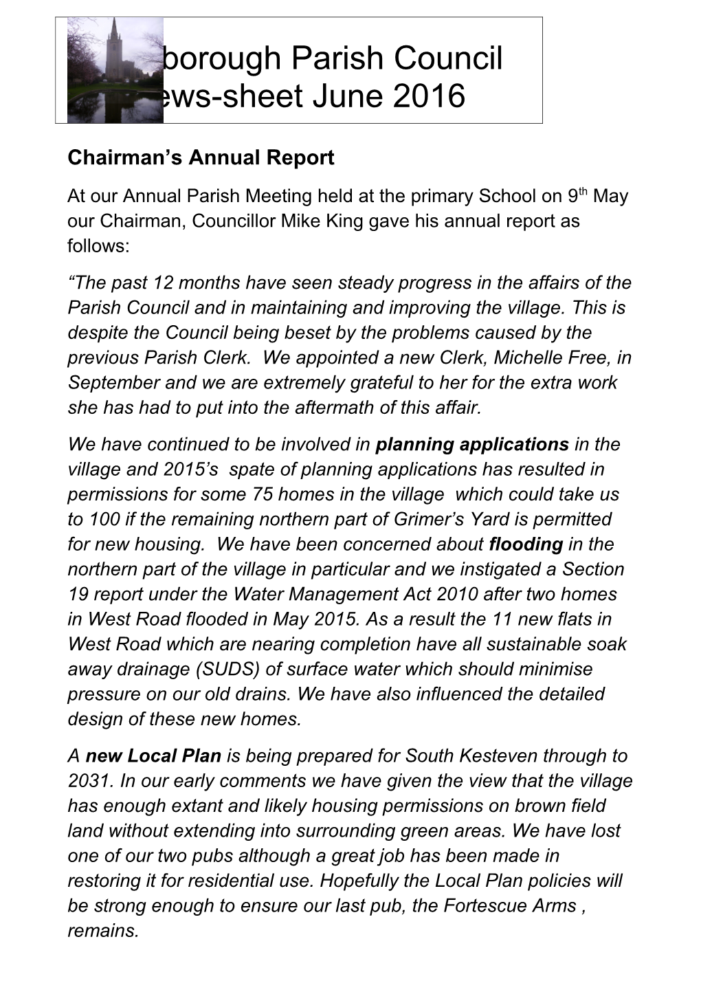 Chairman S Annual Report