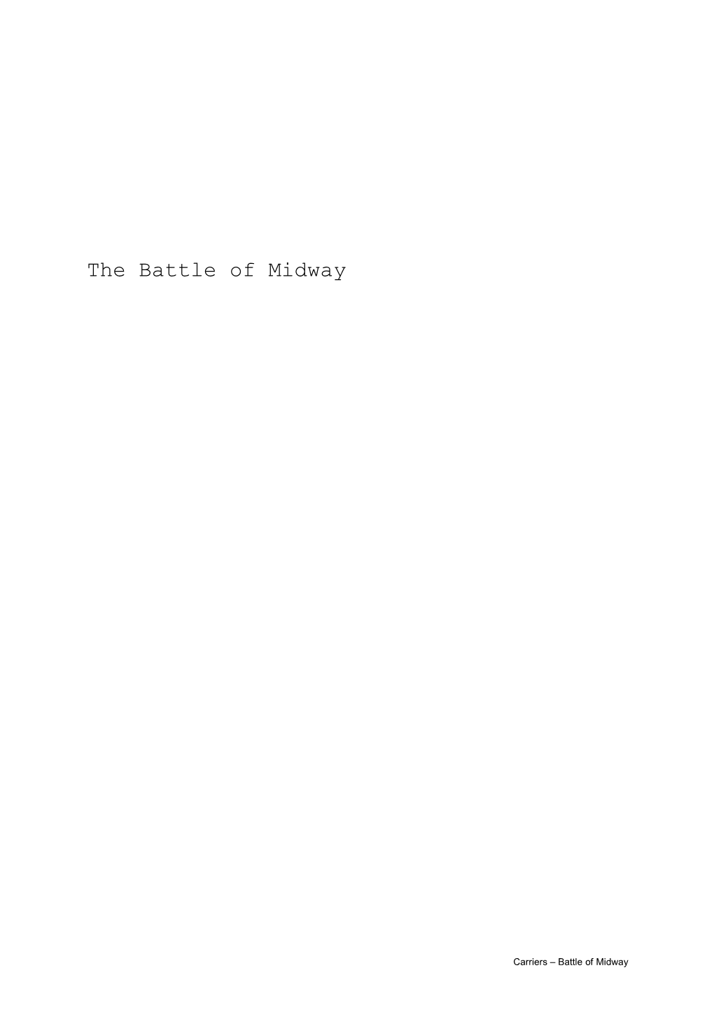 The Battle of Midway