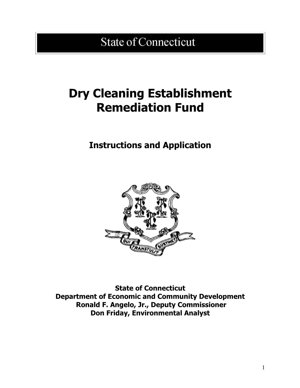 Dry Cleaning Establishment Remediation Fund