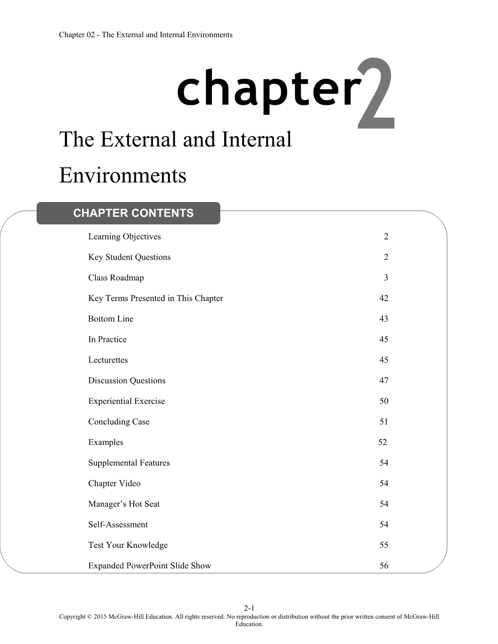 Chapter 02 - the External and Internal Environments