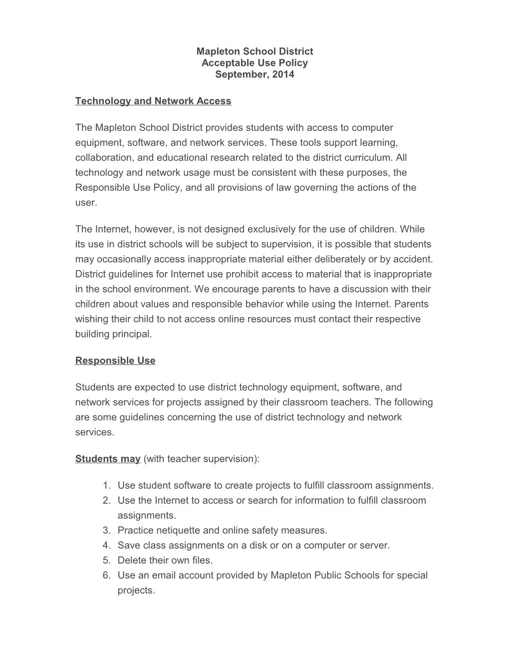 Technology and Network Access