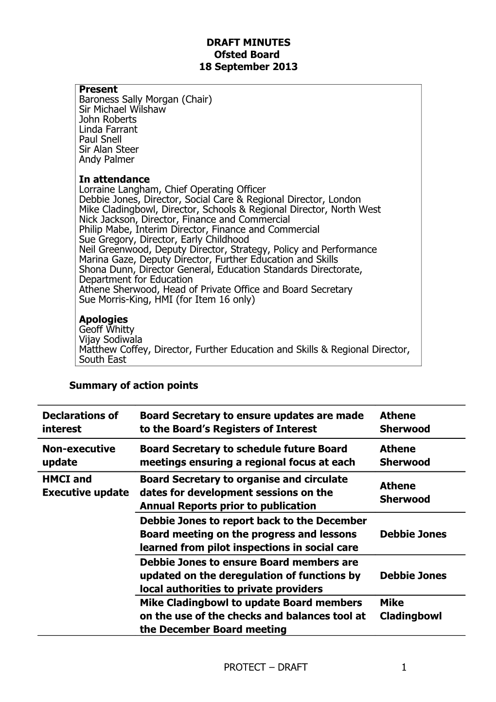 ITEM 04 Ofsted Board Minutes 11 June 2013 DRAFT