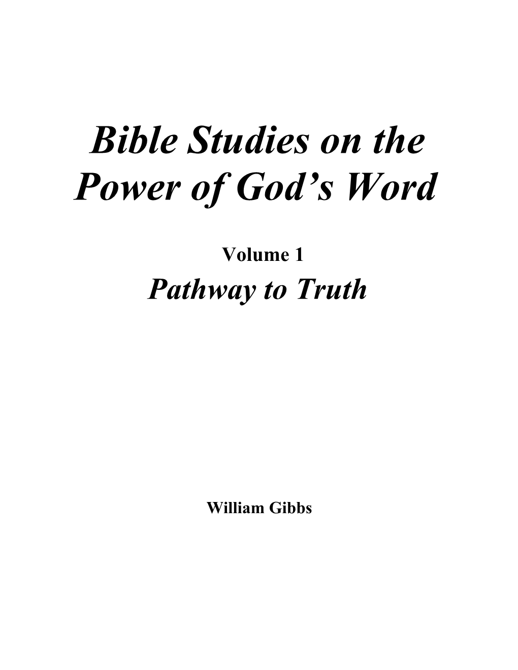 Bible Studies on the Power of God S Word