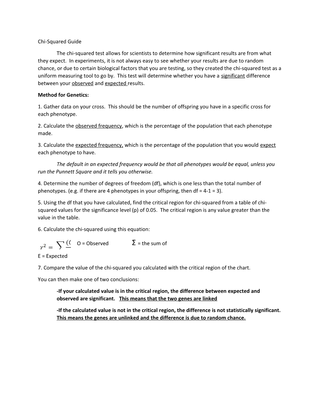 Method for Genetics