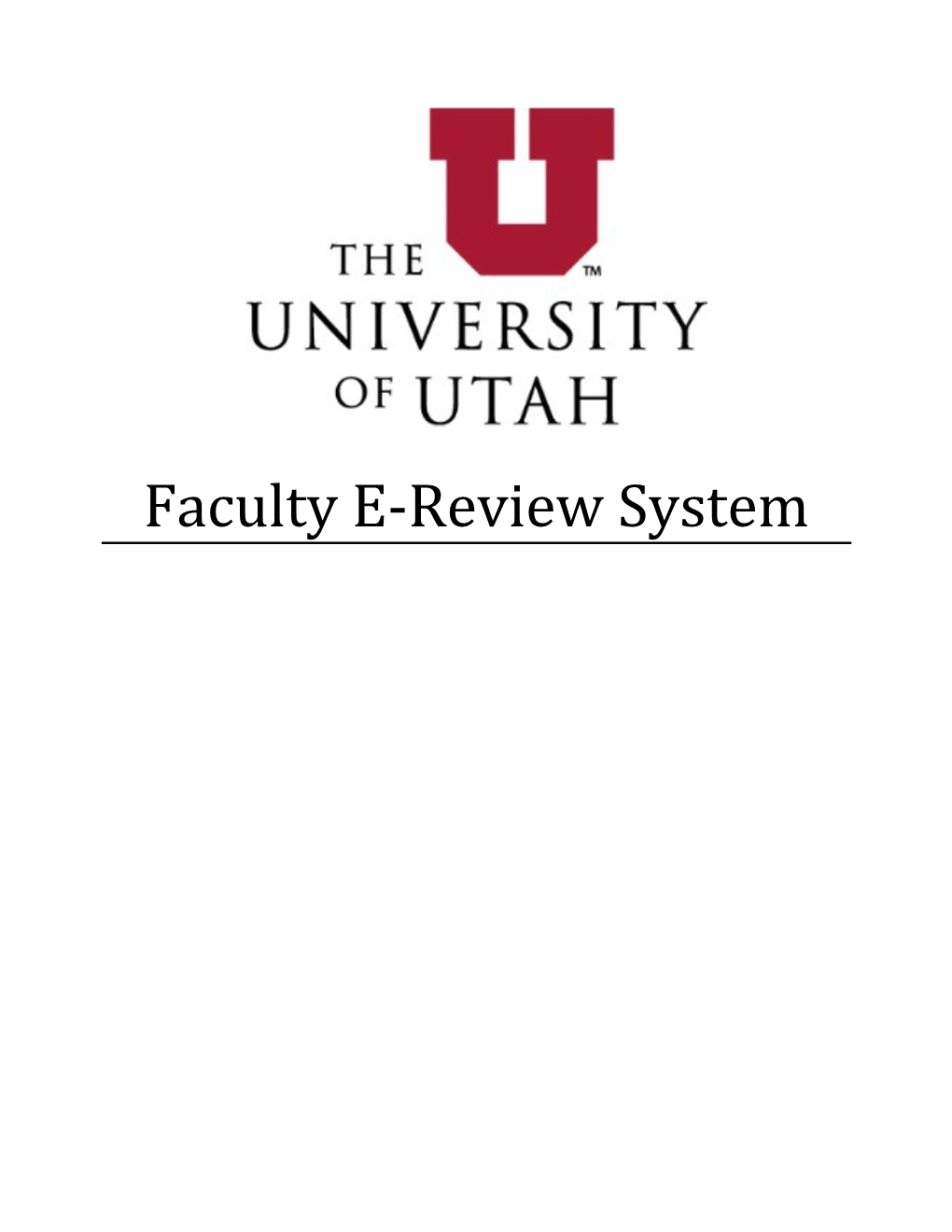 Faculty E-Review System