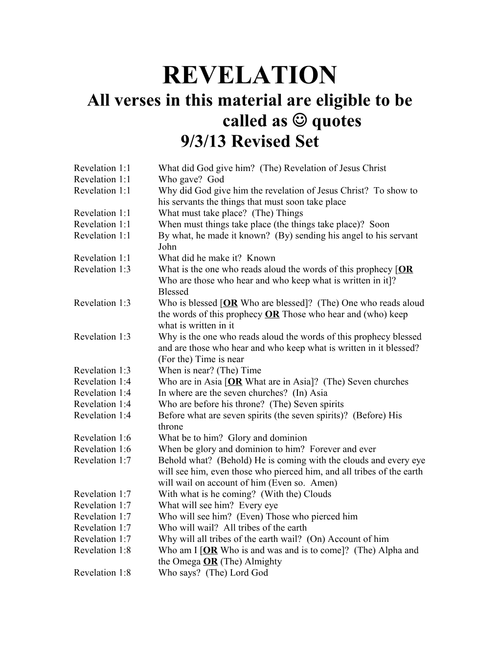 Romans / James /Revelation