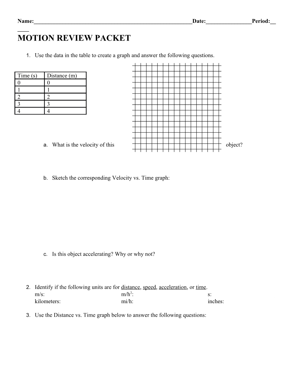 Motion Review Packet