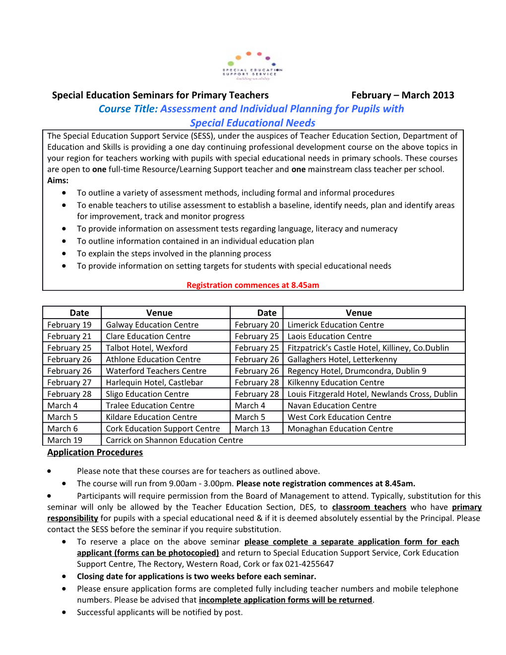 Teaching and Learning for Students with Special Educational Needs