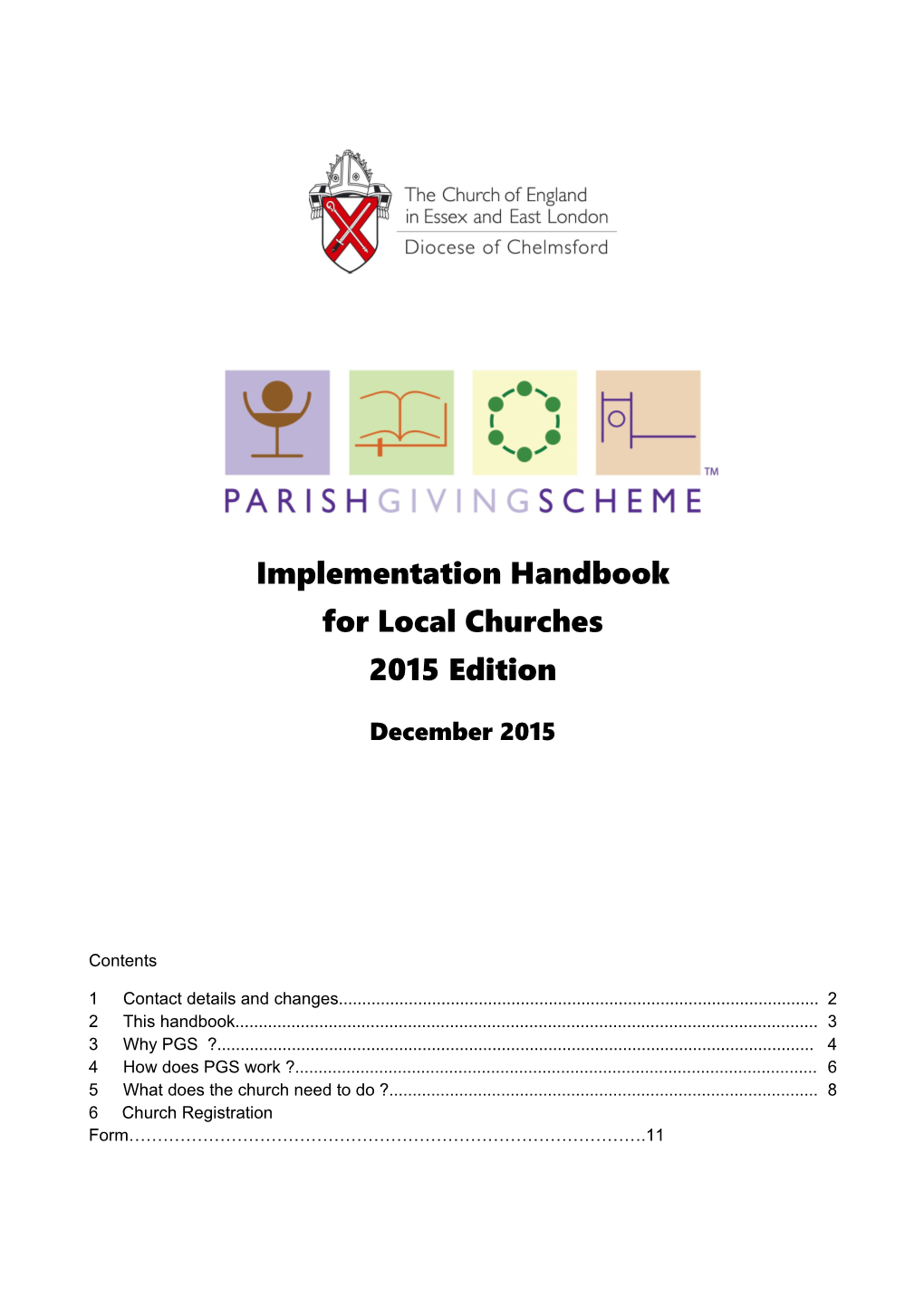 Parish Giving Scheme (PGS) Diocesan Implementation Handbook