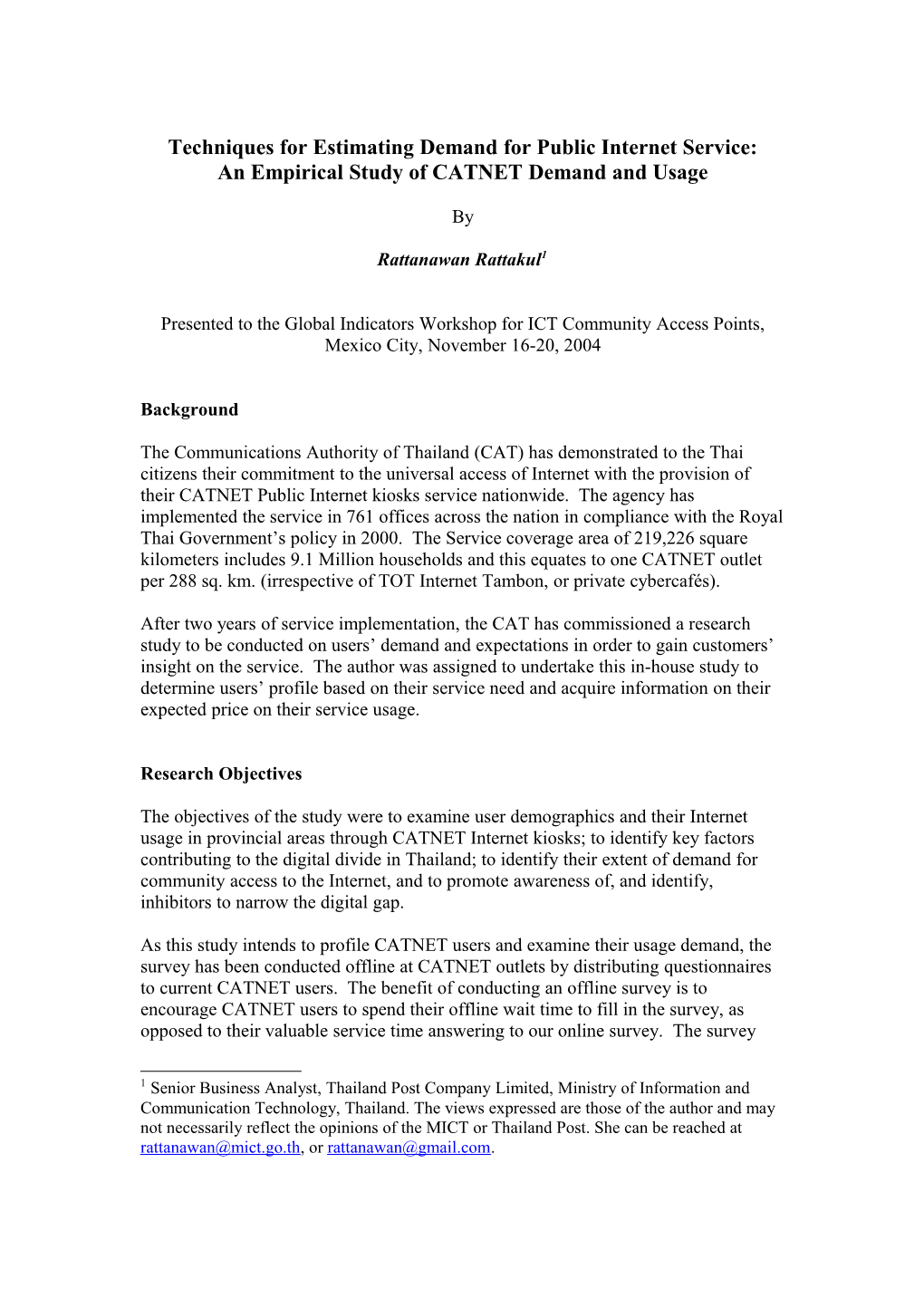 Techniques for Estimating Demand for Community Access Points: an Empirical Study of CATNET