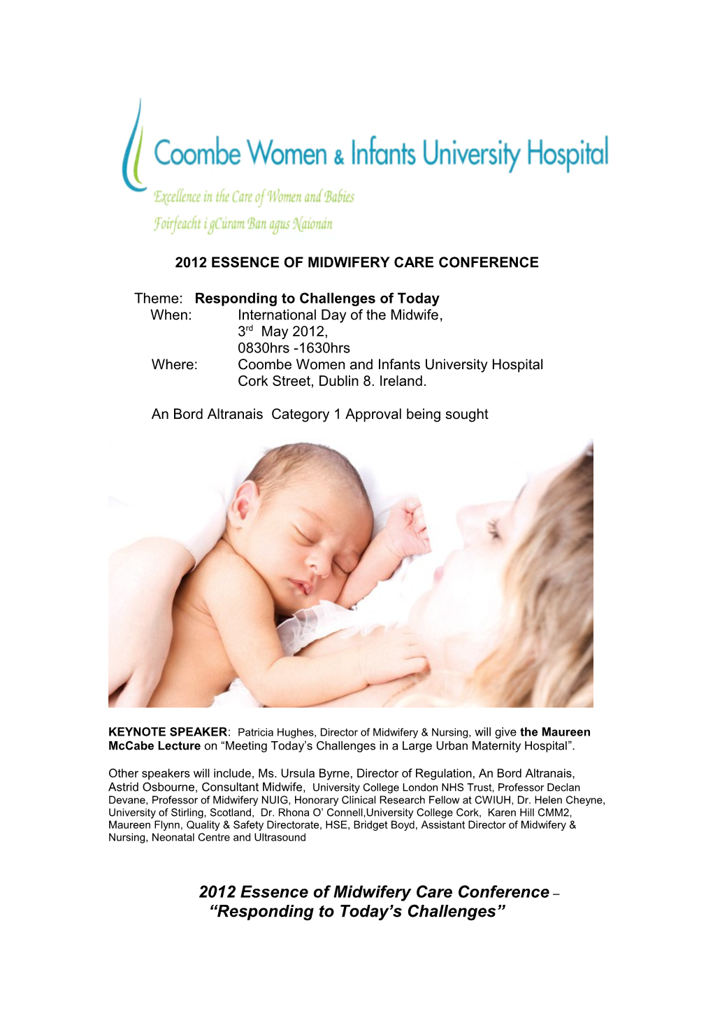 2012 Essence of Midwifery Care Conference