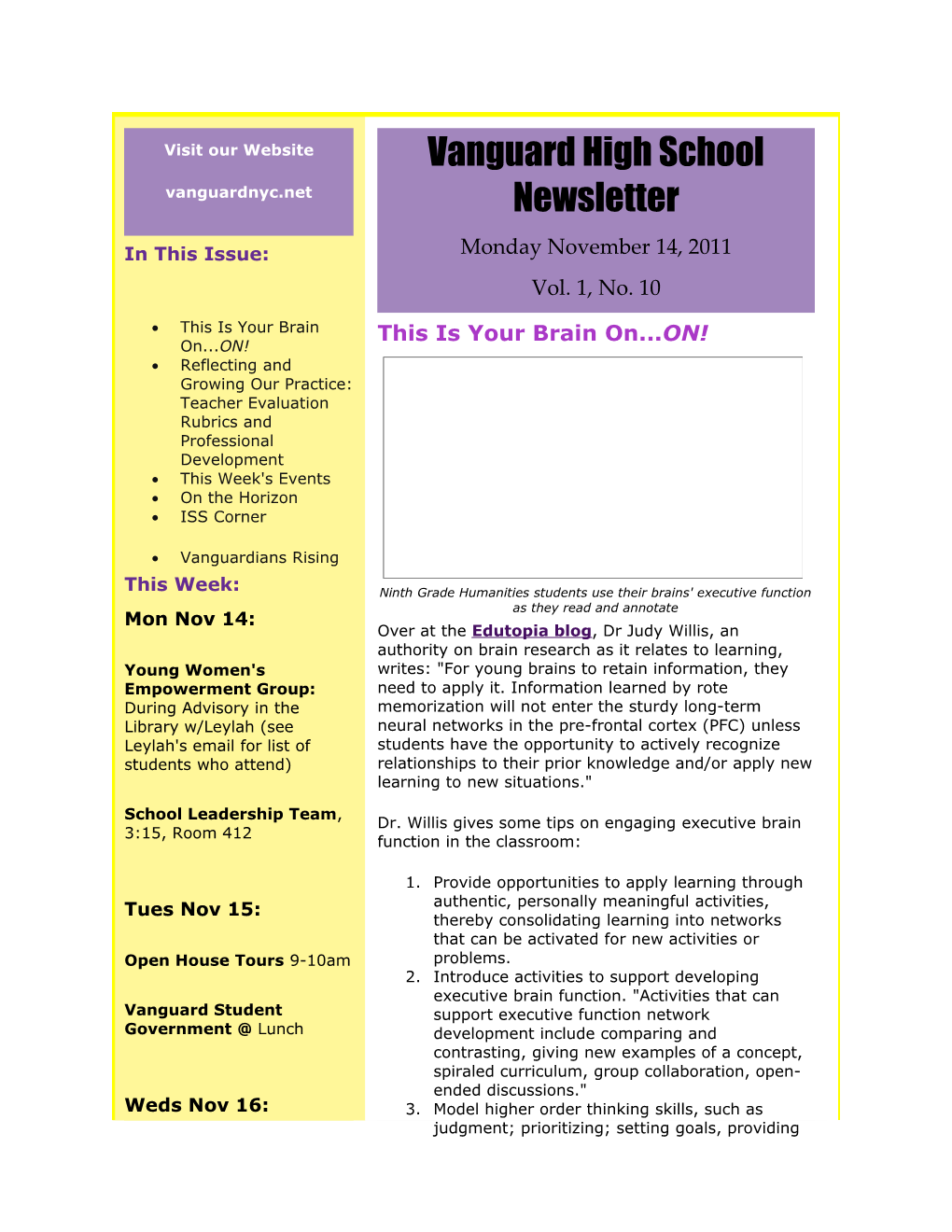 Reflecting and Growing Our Practice: Teacher Evaluation Rubrics and Professional Development