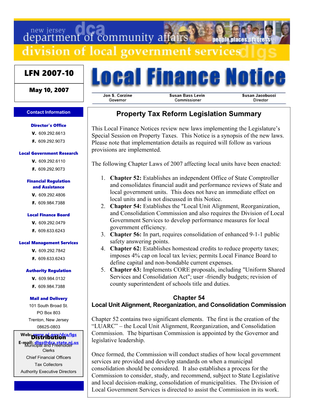 Local Finance Notice 2007-10May 11, 2007Page 1