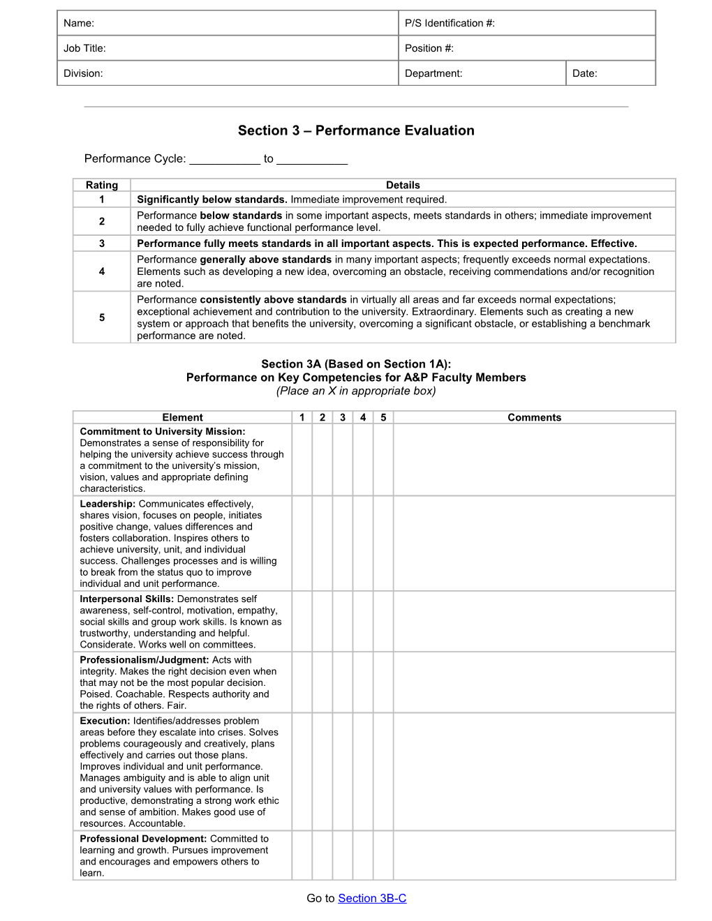 Section 3 Performance Evaluation