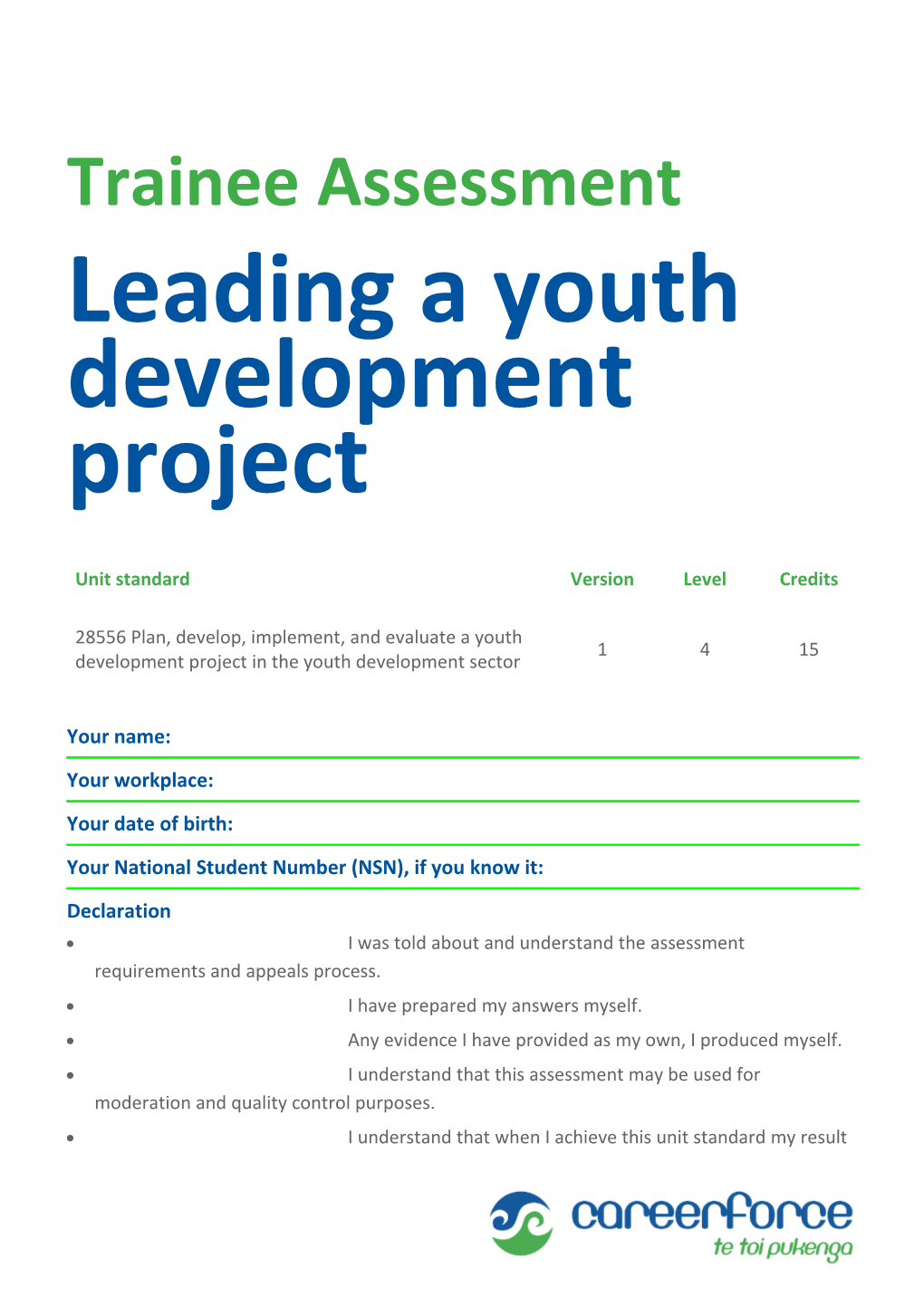 Leading a Youth Development Project