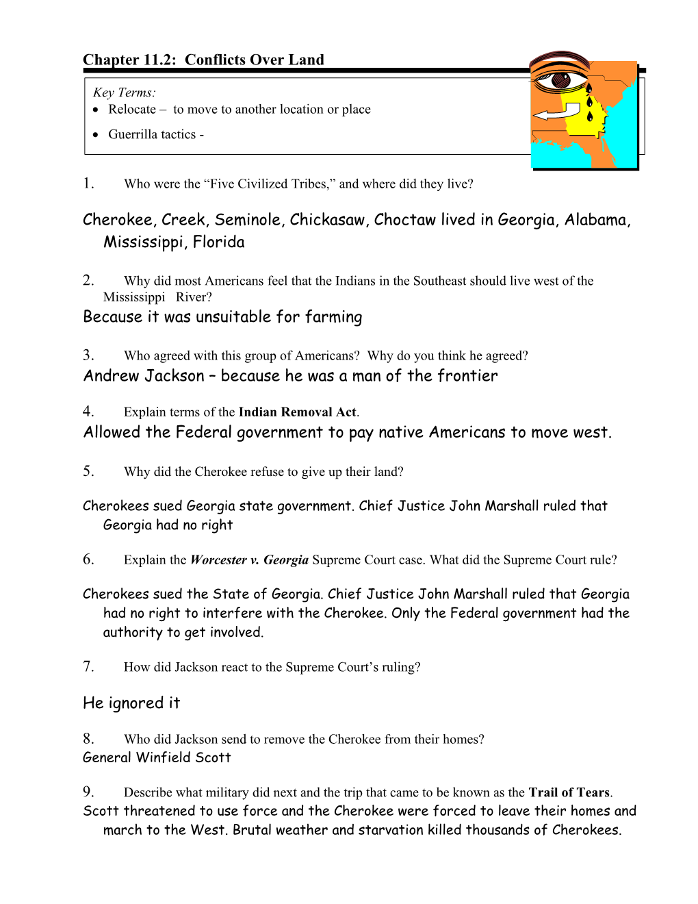 Cherokee, Creek, Seminole, Chickasaw, Choctaw Lived in Georgia, Alabama, Mississippi, Florida