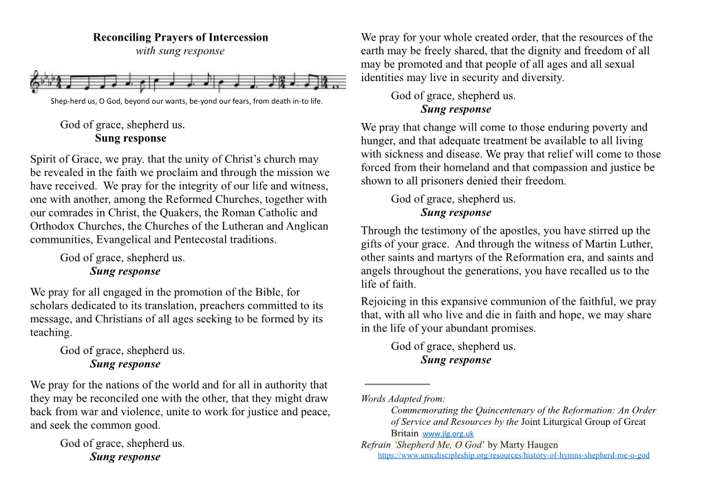 Reconciling Prayers of Intercession