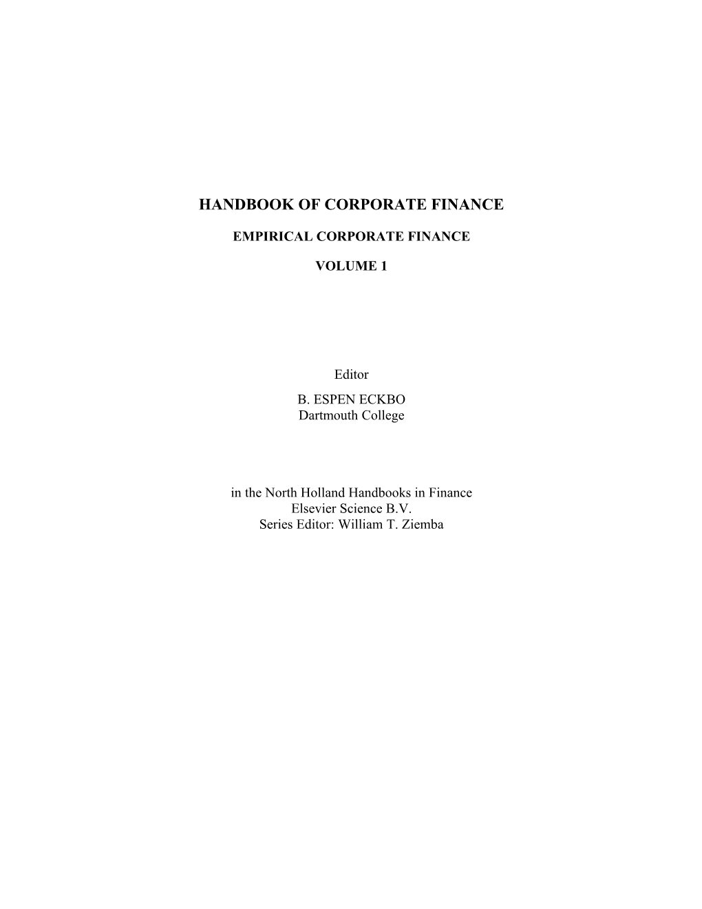 Handbook of Investments, Volume 4: Efficiency of Sports, Lottery and Gaming Markets
