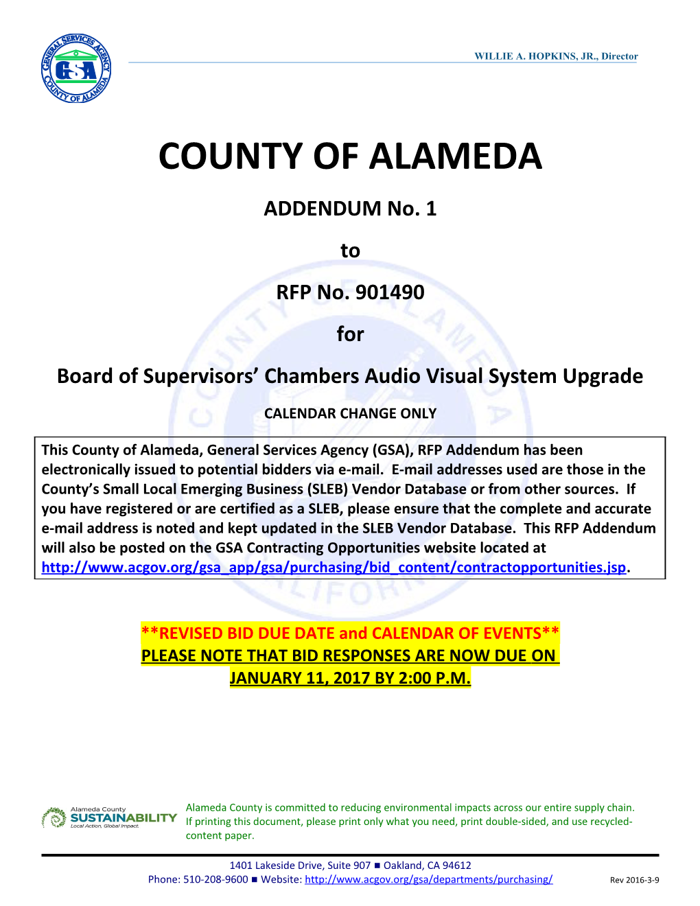 RFP 901490 Add1 BOS AV System - Calendar Change